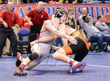 Thumbnail 3 in NCHSAA Individual Wrestling 1A Quarterfinals photogallery.