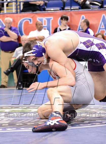 Thumbnail 1 in NCHSAA Individual Wrestling 1A Quarterfinals photogallery.
