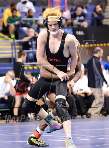 Thumbnail 1 in NCHSAA Individual Wrestling 1A Quarterfinals photogallery.