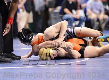 Thumbnail 3 in NCHSAA Individual Wrestling 1A Quarterfinals photogallery.