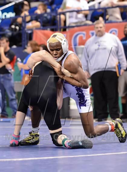 Thumbnail 2 in NCHSAA Individual Wrestling 1A Quarterfinals photogallery.