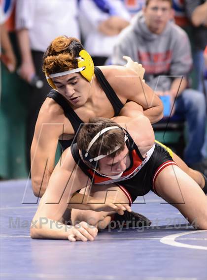 Thumbnail 3 in NCHSAA Individual Wrestling 1A Quarterfinals photogallery.