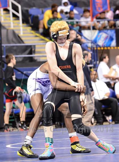 Thumbnail 3 in NCHSAA Individual Wrestling 1A Quarterfinals photogallery.