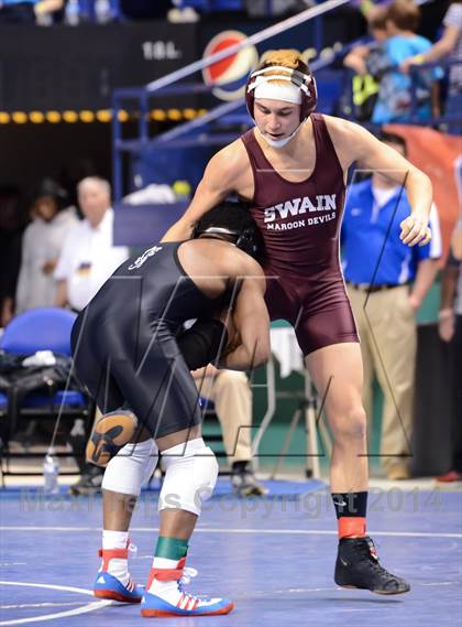 Thumbnail 3 in NCHSAA Individual Wrestling 1A Quarterfinals photogallery.