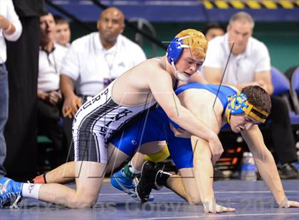 Thumbnail 1 in NCHSAA Individual Wrestling 1A Quarterfinals photogallery.