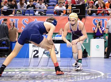 Thumbnail 3 in NCHSAA Individual Wrestling 1A Quarterfinals photogallery.