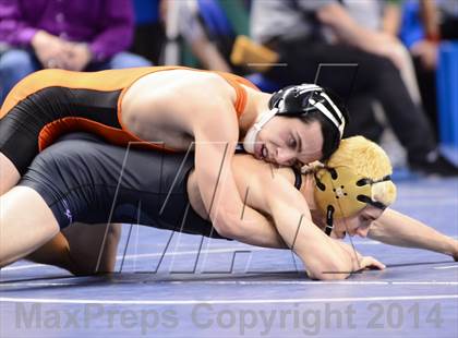 Thumbnail 1 in NCHSAA Individual Wrestling 1A Quarterfinals photogallery.