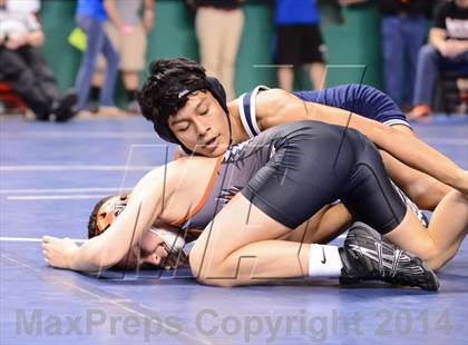 Thumbnail 1 in NCHSAA Individual Wrestling 1A Quarterfinals photogallery.