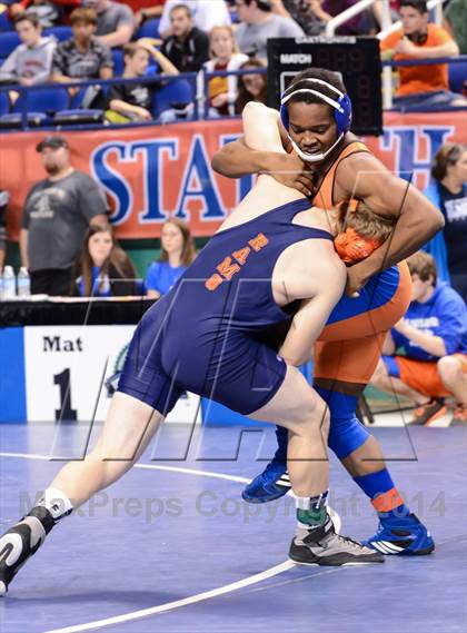 Thumbnail 2 in NCHSAA Individual Wrestling 1A Quarterfinals photogallery.