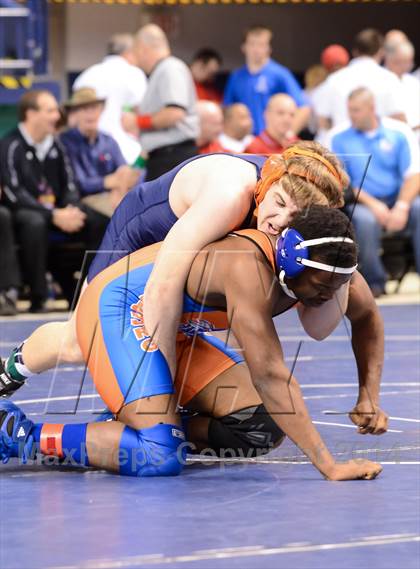 Thumbnail 3 in NCHSAA Individual Wrestling 1A Quarterfinals photogallery.
