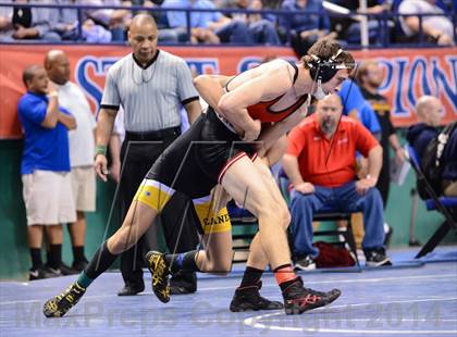 Thumbnail 2 in NCHSAA Individual Wrestling 1A Quarterfinals photogallery.