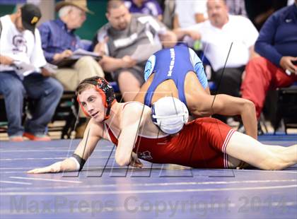 Thumbnail 3 in NCHSAA Individual Wrestling 1A Quarterfinals photogallery.