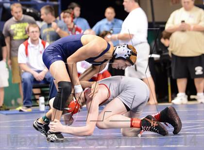 Thumbnail 1 in NCHSAA Individual Wrestling 1A Quarterfinals photogallery.