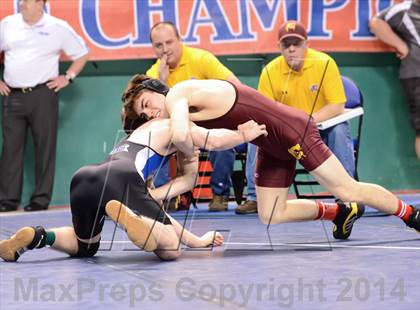 Thumbnail 3 in NCHSAA Individual Wrestling 1A Quarterfinals photogallery.