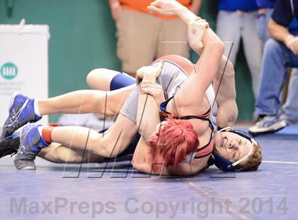 Thumbnail 3 in NCHSAA Individual Wrestling 1A Quarterfinals photogallery.