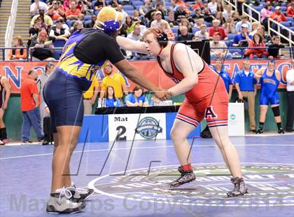 Thumbnail 1 in NCHSAA Individual Wrestling 1A Quarterfinals photogallery.