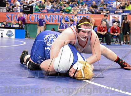 Thumbnail 3 in NCHSAA Individual Wrestling 1A Quarterfinals photogallery.