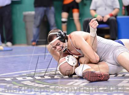Thumbnail 3 in NCHSAA Individual Wrestling 1A Quarterfinals photogallery.