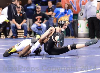 Thumbnail 3 in NCHSAA Individual Wrestling 1A Quarterfinals photogallery.