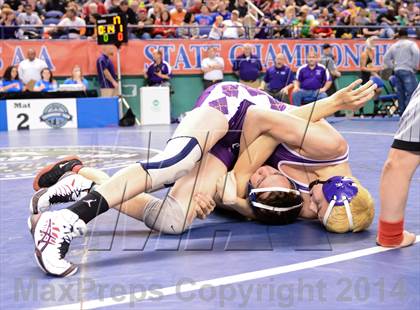 Thumbnail 2 in NCHSAA Individual Wrestling 1A Quarterfinals photogallery.