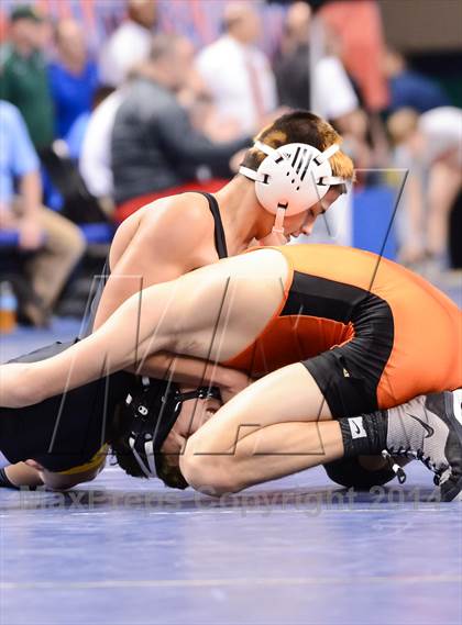 Thumbnail 1 in NCHSAA Individual Wrestling 1A Quarterfinals photogallery.