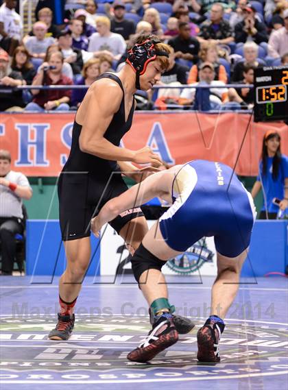 Thumbnail 3 in NCHSAA Individual Wrestling 1A Quarterfinals photogallery.