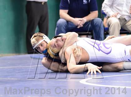 Thumbnail 3 in NCHSAA Individual Wrestling 1A Quarterfinals photogallery.