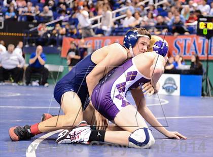 Thumbnail 3 in NCHSAA Individual Wrestling 1A Quarterfinals photogallery.