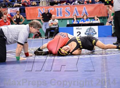 Thumbnail 2 in NCHSAA Individual Wrestling 1A Quarterfinals photogallery.