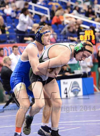 Thumbnail 3 in NCHSAA Individual Wrestling 1A Quarterfinals photogallery.