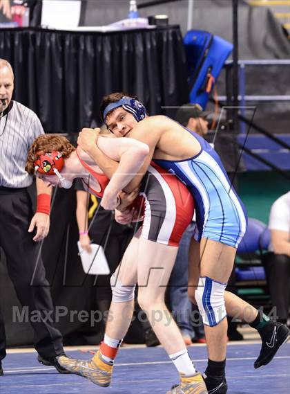 Thumbnail 1 in NCHSAA Individual Wrestling 1A Quarterfinals photogallery.