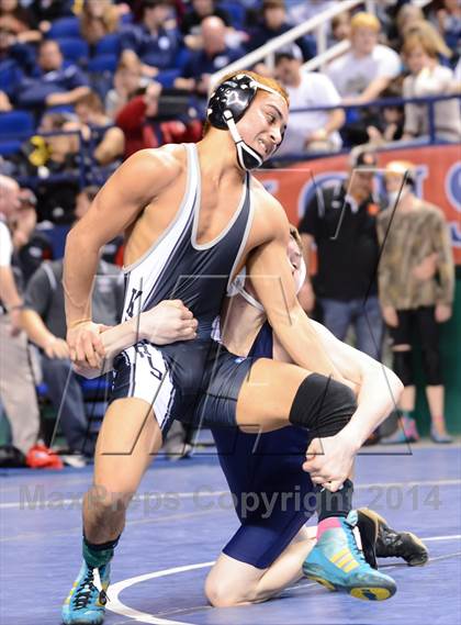 Thumbnail 2 in NCHSAA Individual Wrestling 1A Quarterfinals photogallery.