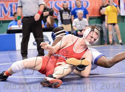 Thumbnail 2 in NCHSAA Individual Wrestling 1A Quarterfinals photogallery.