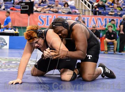 Thumbnail 3 in NCHSAA Individual Wrestling 1A Quarterfinals photogallery.