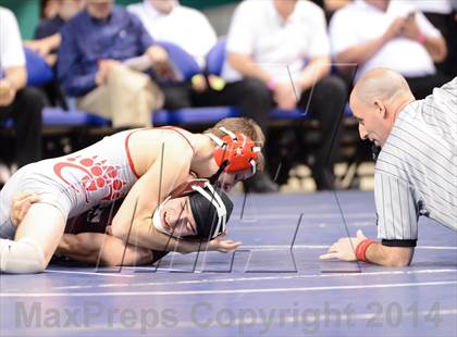 Thumbnail 2 in NCHSAA Individual Wrestling 1A Quarterfinals photogallery.