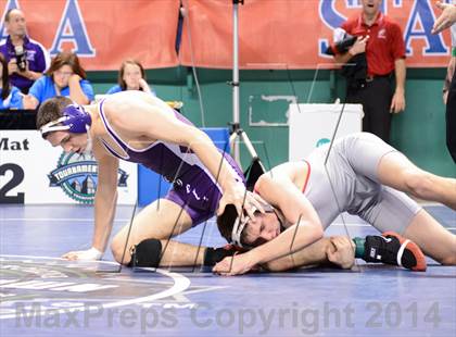 Thumbnail 3 in NCHSAA Individual Wrestling 1A Quarterfinals photogallery.