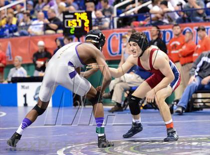 Thumbnail 3 in NCHSAA Individual Wrestling 1A Quarterfinals photogallery.