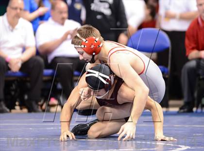 Thumbnail 3 in NCHSAA Individual Wrestling 1A Quarterfinals photogallery.