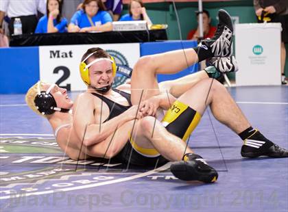 Thumbnail 1 in NCHSAA Individual Wrestling 1A Quarterfinals photogallery.