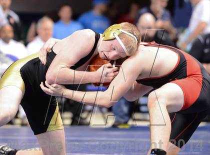 Thumbnail 3 in NCHSAA Individual Wrestling 1A Quarterfinals photogallery.