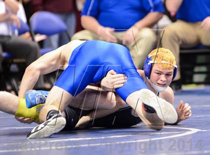 Thumbnail 3 in NCHSAA Individual Wrestling 1A Quarterfinals photogallery.