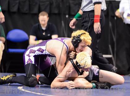 Thumbnail 3 in NCHSAA Individual Wrestling 1A Quarterfinals photogallery.