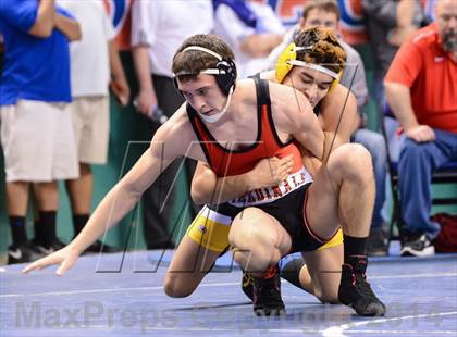 Thumbnail 1 in NCHSAA Individual Wrestling 1A Quarterfinals photogallery.
