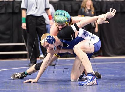 Thumbnail 2 in NCHSAA Individual Wrestling 1A Quarterfinals photogallery.