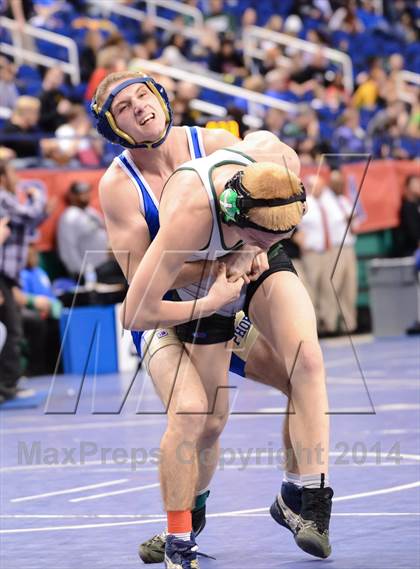 Thumbnail 2 in NCHSAA Individual Wrestling 1A Quarterfinals photogallery.