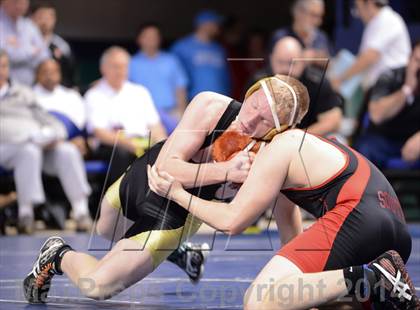 Thumbnail 2 in NCHSAA Individual Wrestling 1A Quarterfinals photogallery.