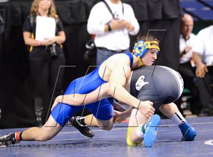 Thumbnail 2 in NCHSAA Individual Wrestling 1A Quarterfinals photogallery.