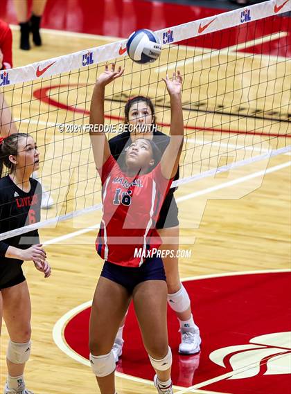 Thumbnail 3 in Lovejoy vs. Manvel (UIL Volleyball 5A Semi-Finals)  photogallery.