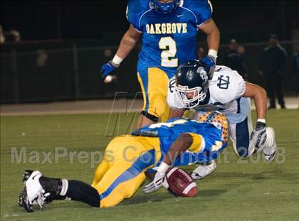 Thumbnail 1 in Oak Grove vs. Valley Christian (CIF CCS Open Division Playoffs) photogallery.