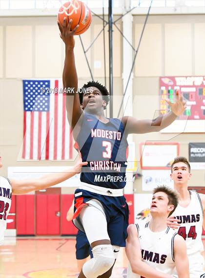 Thumbnail 2 in Modesto Christian vs. Perry (Hoophall West Tournament) photogallery.